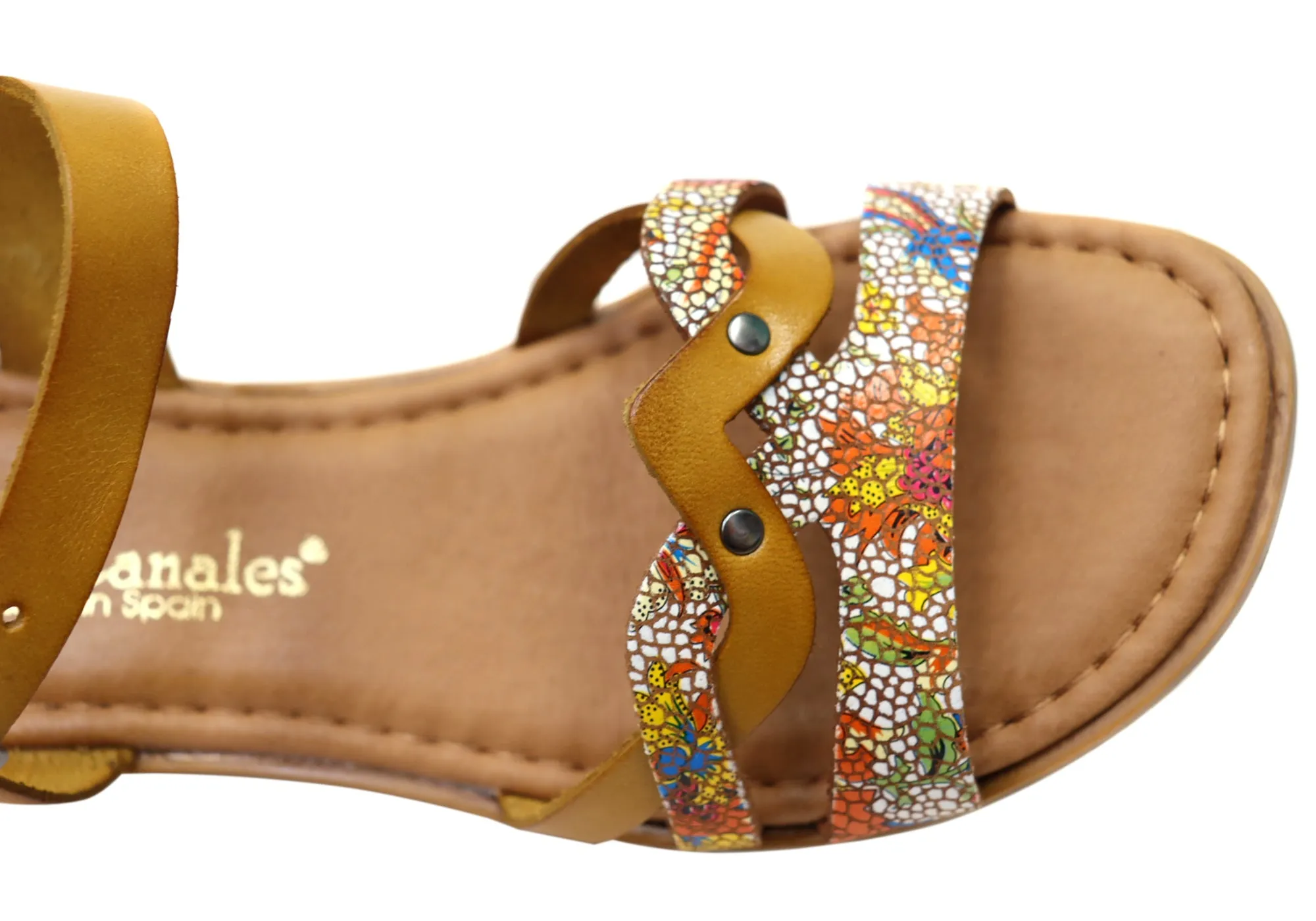 Lola Canales Lane Damen Bequeme Ledersandalen Hergestellt in Spanien Lola Canales Schuhe