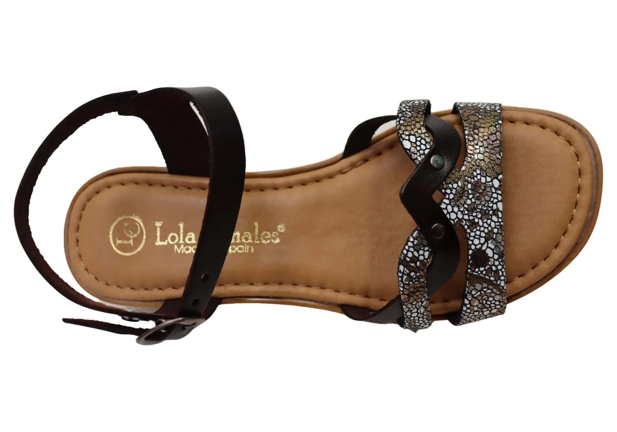 Lola Canales Lane Damen Bequeme Ledersandalen Hergestellt in Spanien Lola Canales Schuhe