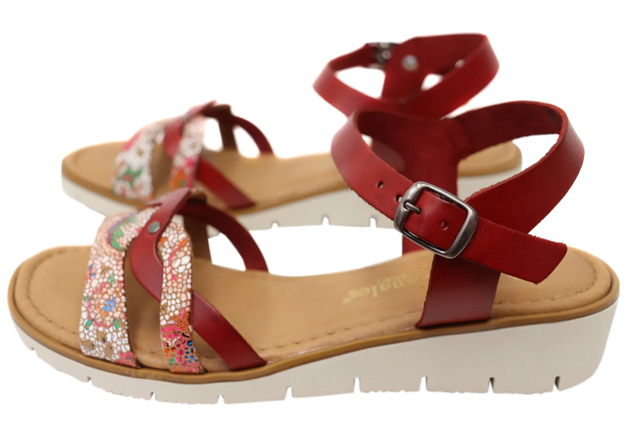 Lola Canales Lane Damen Bequeme Ledersandalen Hergestellt in Spanien Lola Canales Schuhe