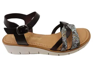 Lola Canales Lane Damen Bequeme Ledersandalen Hergestellt in Spanien Lola Canales Schuhe