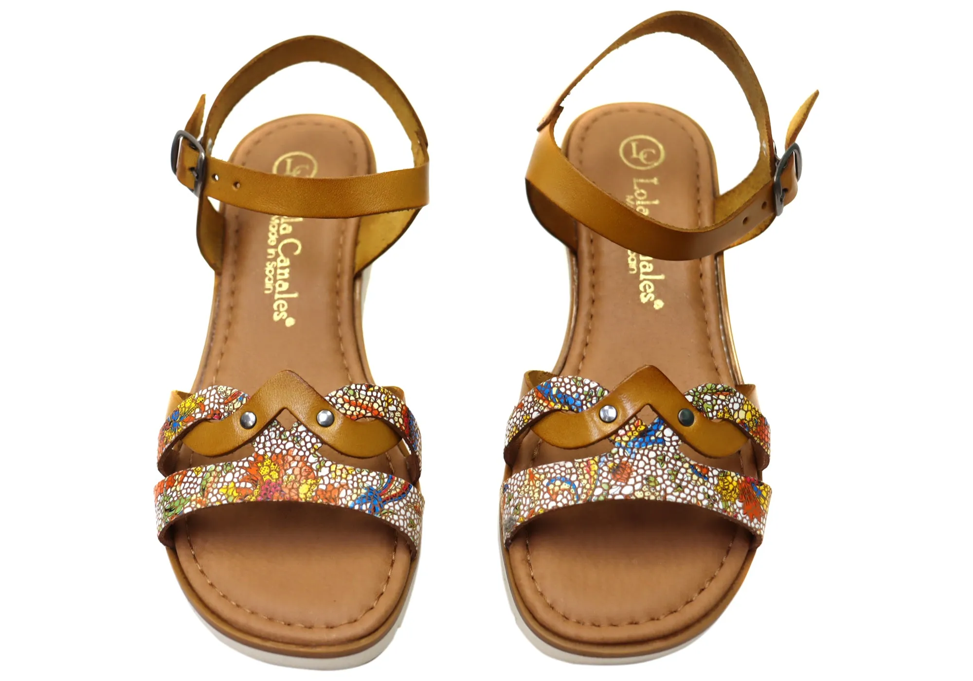 Lola Canales Lane Damen Bequeme Ledersandalen Hergestellt in Spanien Lola Canales Schuhe