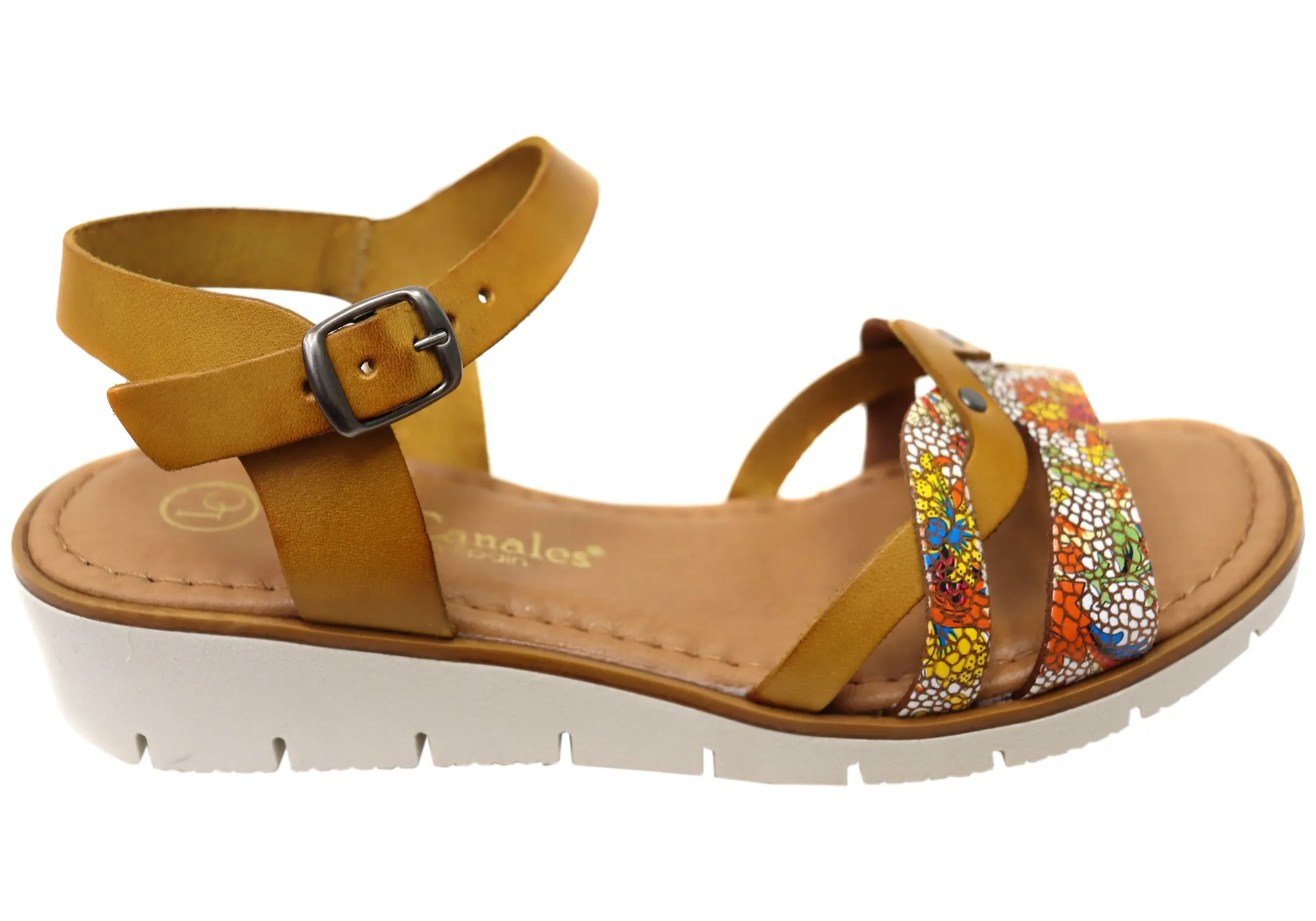 Lola Canales Lane Damen Bequeme Ledersandalen Hergestellt in Spanien Lola Canales Schuhe
