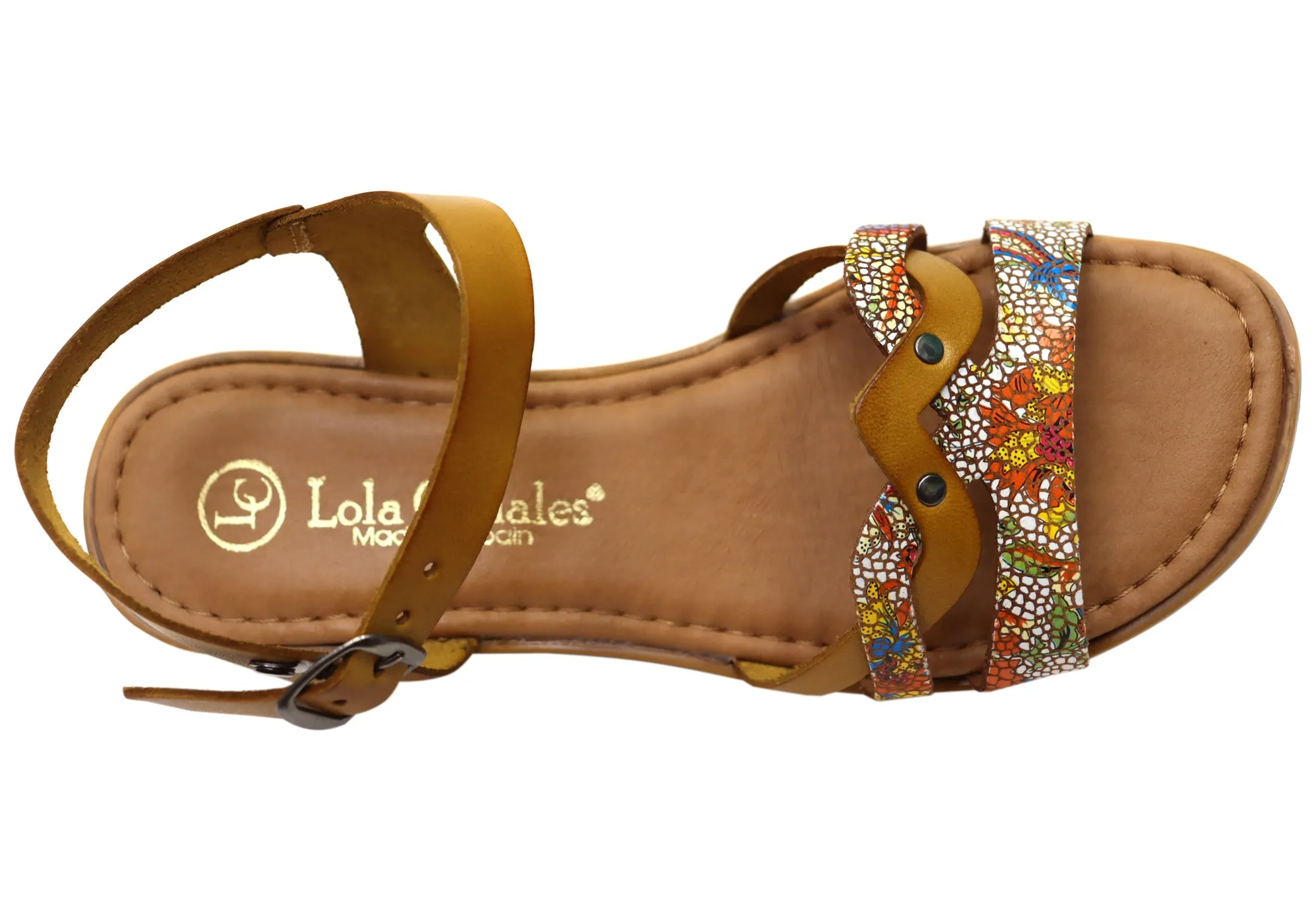 Lola Canales Lane Damen Bequeme Ledersandalen Hergestellt in Spanien Lola Canales Schuhe