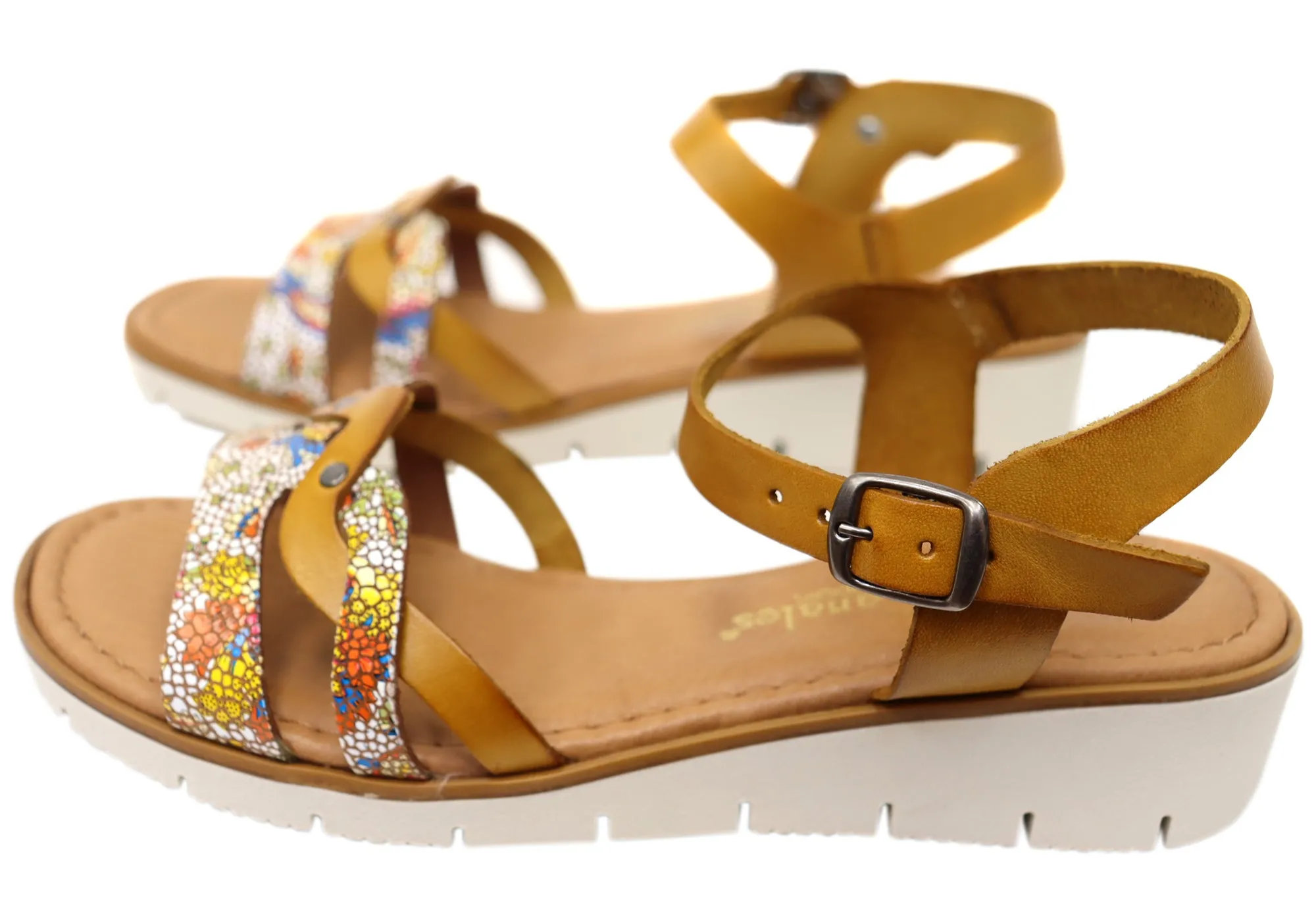 Lola Canales Lane Damen Bequeme Ledersandalen Hergestellt in Spanien Lola Canales Schuhe