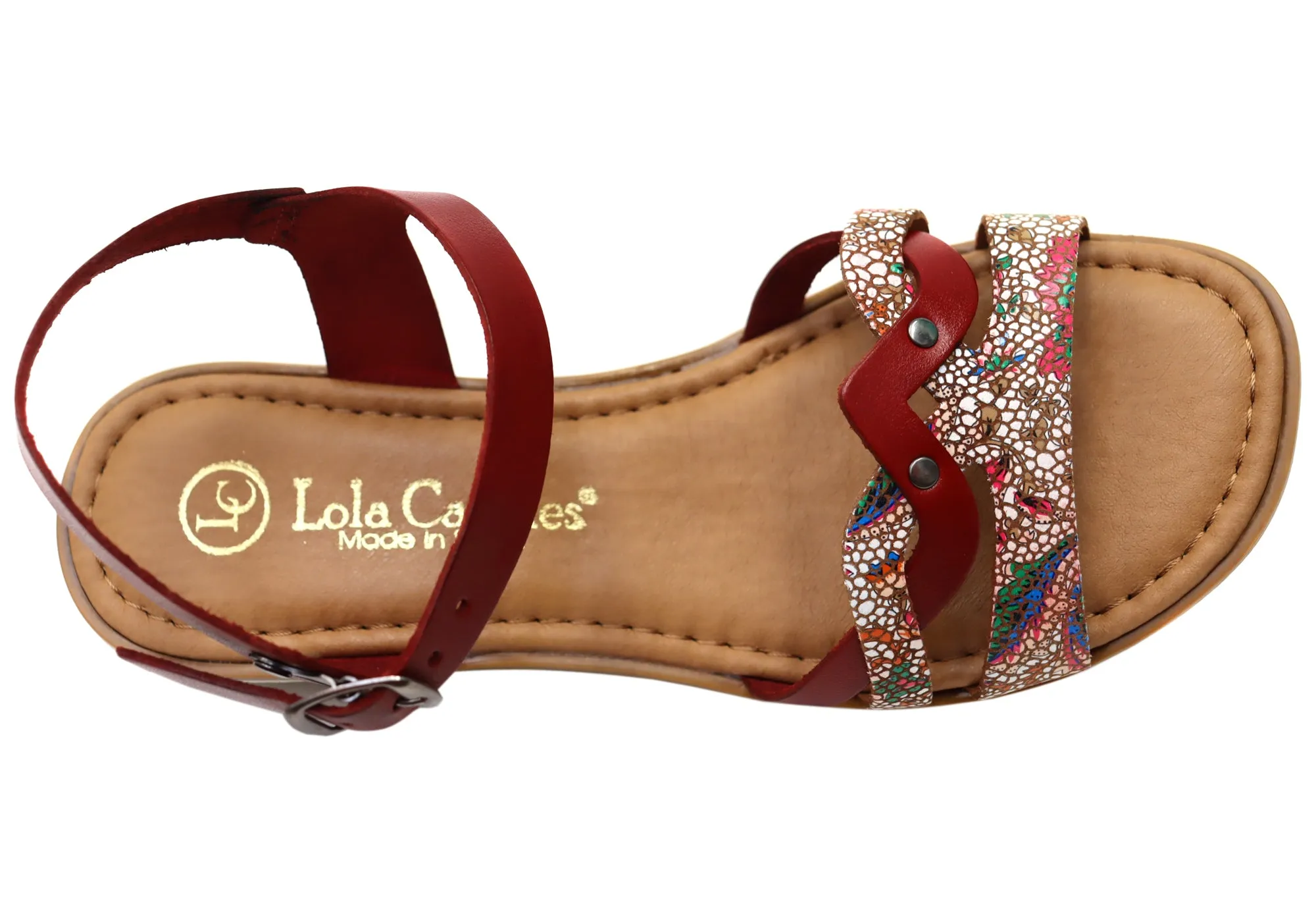 Lola Canales Lane Damen Bequeme Ledersandalen Hergestellt in Spanien Lola Canales Schuhe