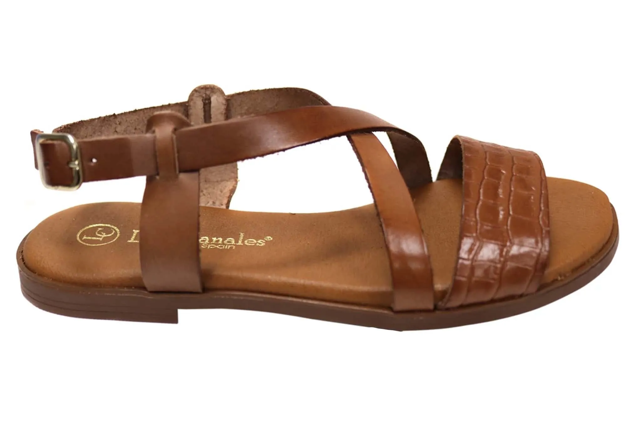 Lola Canales Mistee Damen Bequeme Ledersandalen Hergestellt in Spanien Lola Canales Schuhe