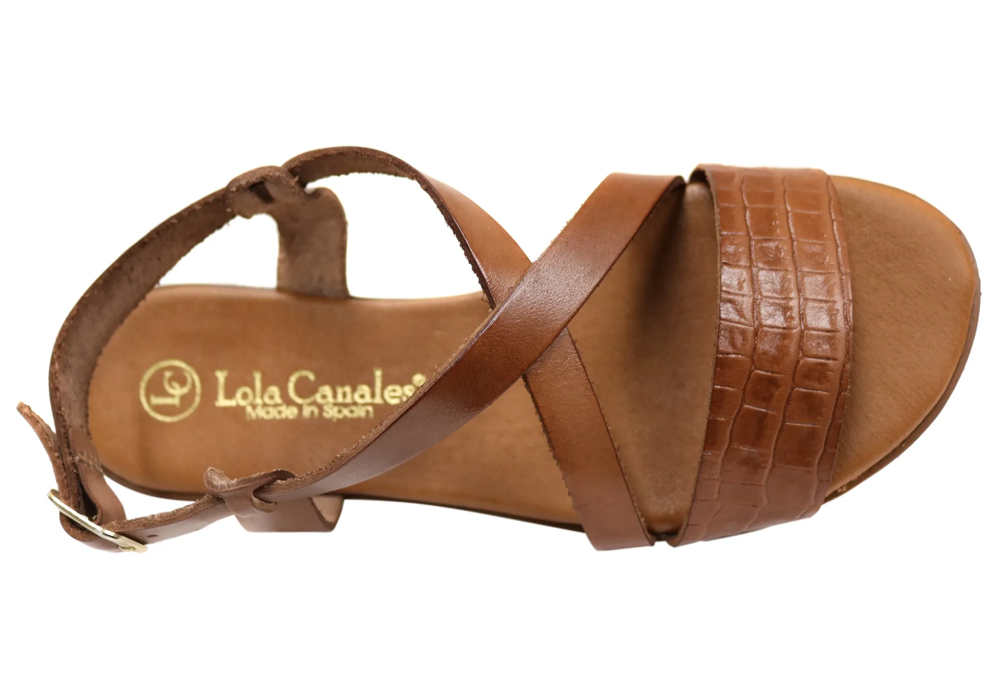Lola Canales Mistee Damen Bequeme Ledersandalen Hergestellt in Spanien Lola Canales Schuhe