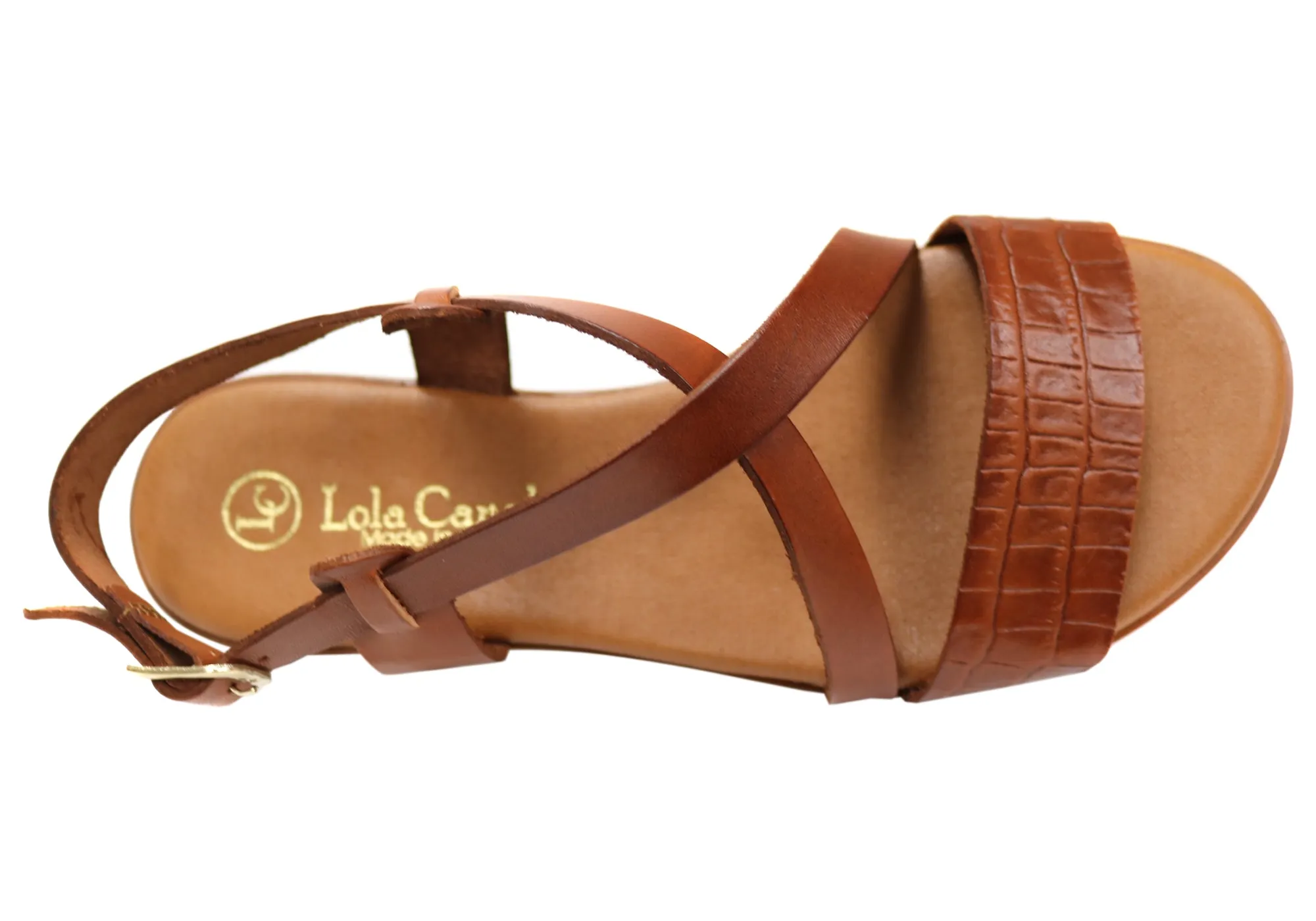 Lola Canales Mistee Damen Bequeme Ledersandalen Hergestellt in Spanien Lola Canales Schuhe