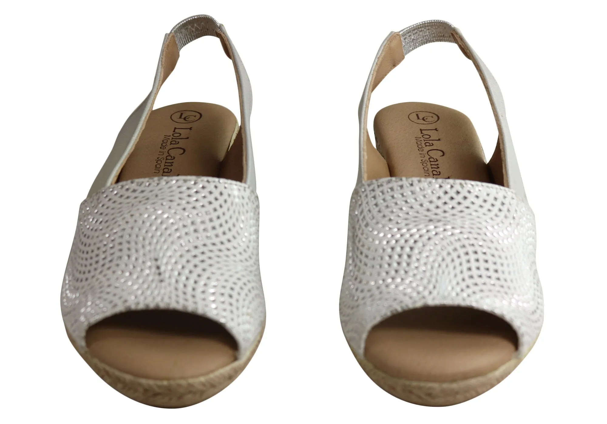 Lola Canales Damen Komfort Keilabsatz Sandalen Aus Leder Hergestellt In Spanien Lola Canales Schuhe