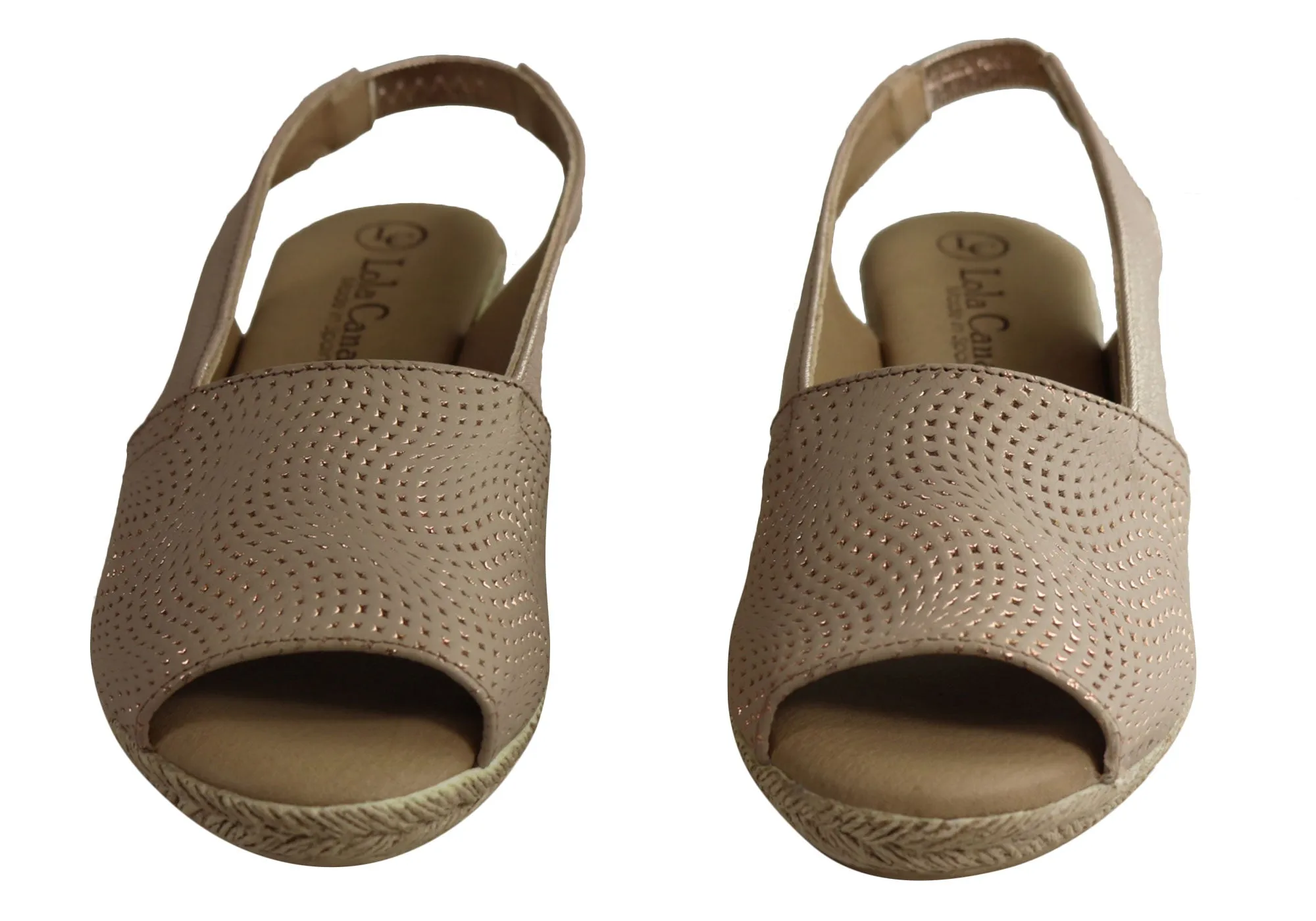 Lola Canales Damen Komfort Keilabsatz Sandalen Aus Leder Hergestellt In Spanien Lola Canales Schuhe