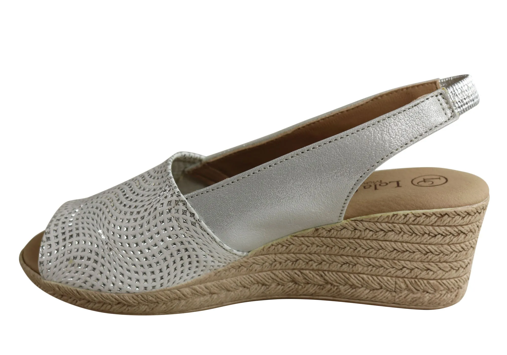 Lola Canales Damen Komfort Keilabsatz Sandalen Aus Leder Hergestellt In Spanien Lola Canales Schuhe