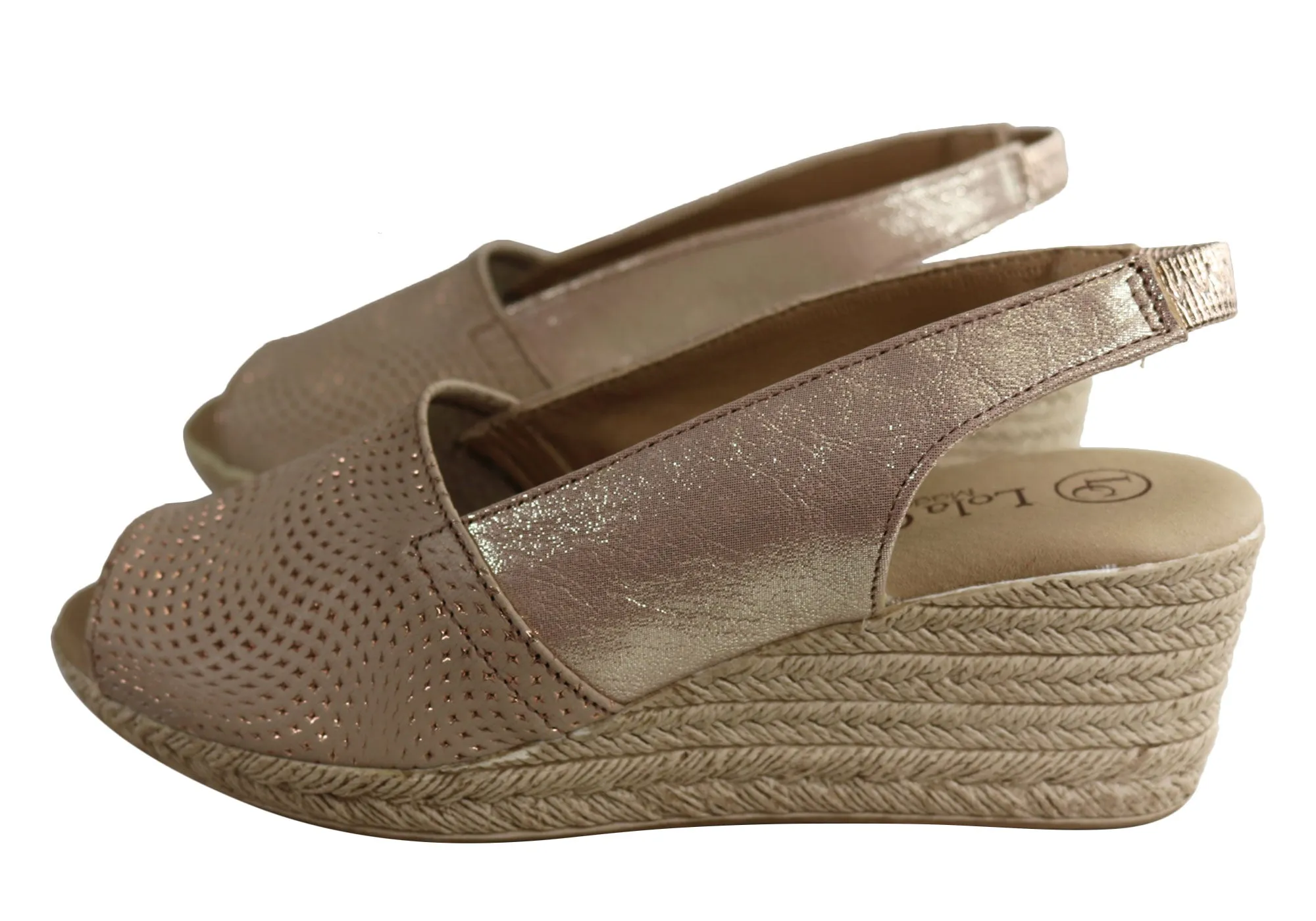 Lola Canales Damen Komfort Keilabsatz Sandalen Aus Leder Hergestellt In Spanien Lola Canales Schuhe