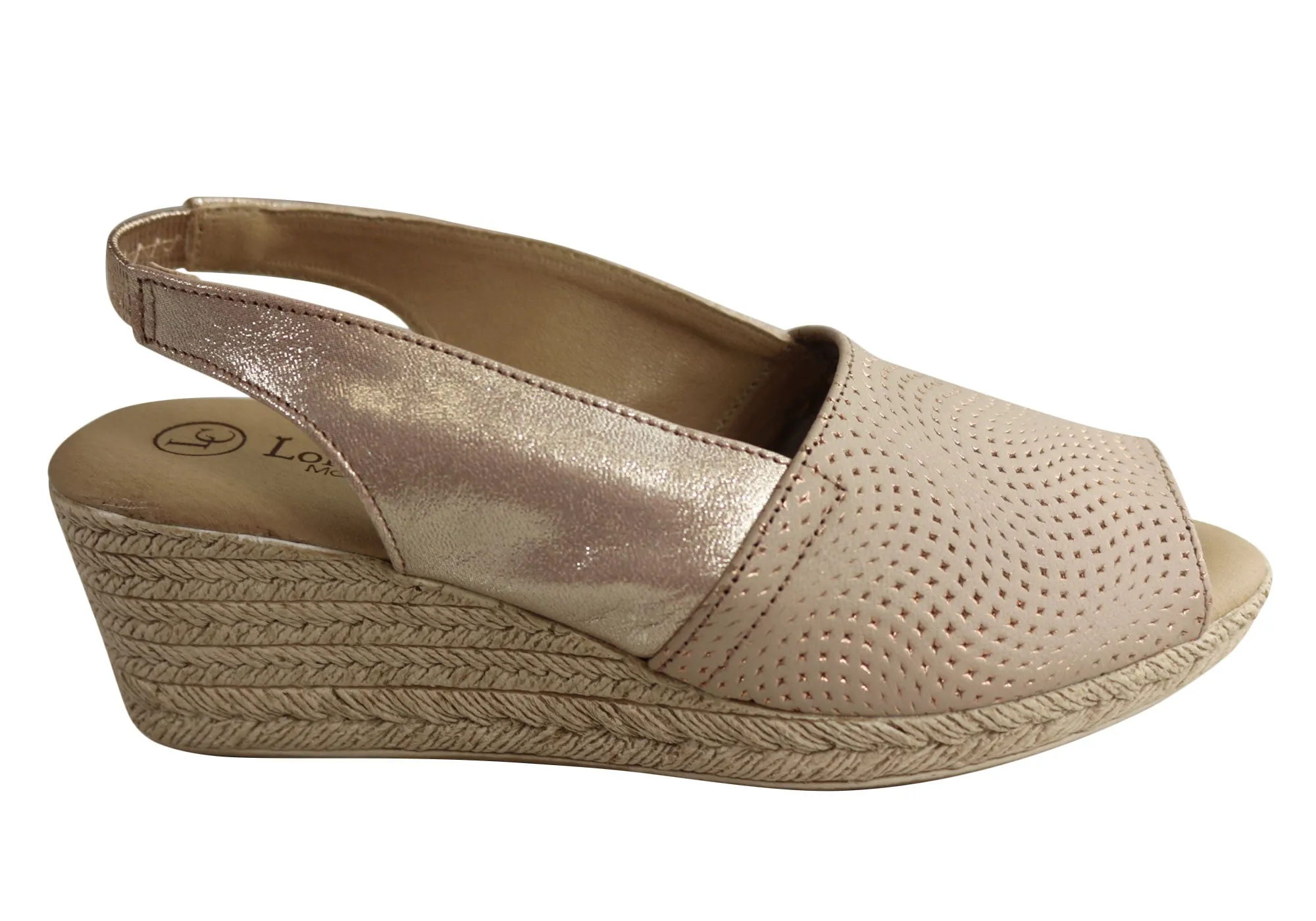 Lola Canales Damen Komfort Keilabsatz Sandalen Aus Leder Hergestellt In Spanien Lola Canales Schuhe