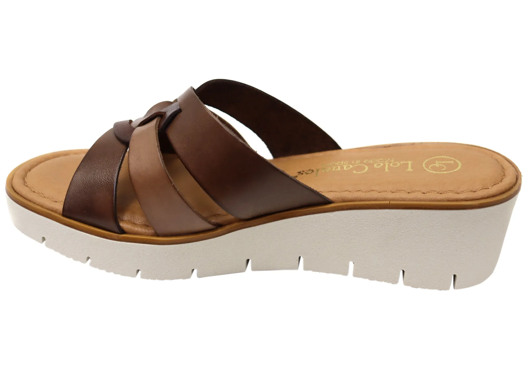 Lola Canales Zena Damen Bequeme Spanische Lederschlappen Sandalen Lola Canales Schuhe
