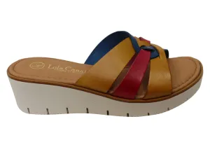 Lola Canales Zena Damen Bequeme Spanische Lederschlappen Sandalen Lola Canales Schuhe