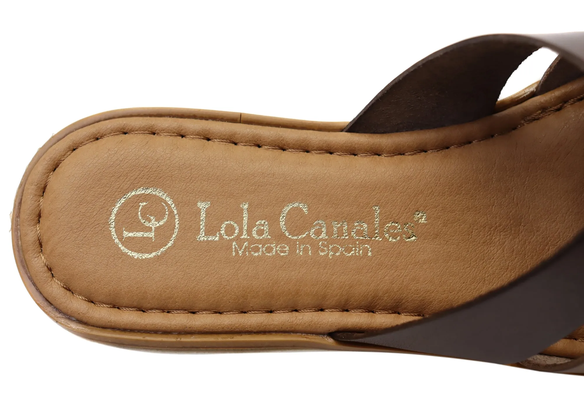 Lola Canales Zena Damen Bequeme Spanische Lederschlappen Sandalen Lola Canales Schuhe