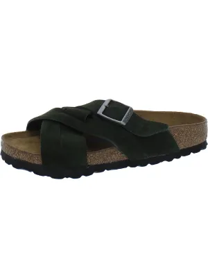 Lugano Damen Wildleder Criss-Cross Slide Sandalen
