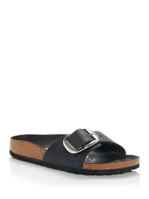 Madrid Damen Ledersandalen mit verstellbarem Riemen und großer Schnalle