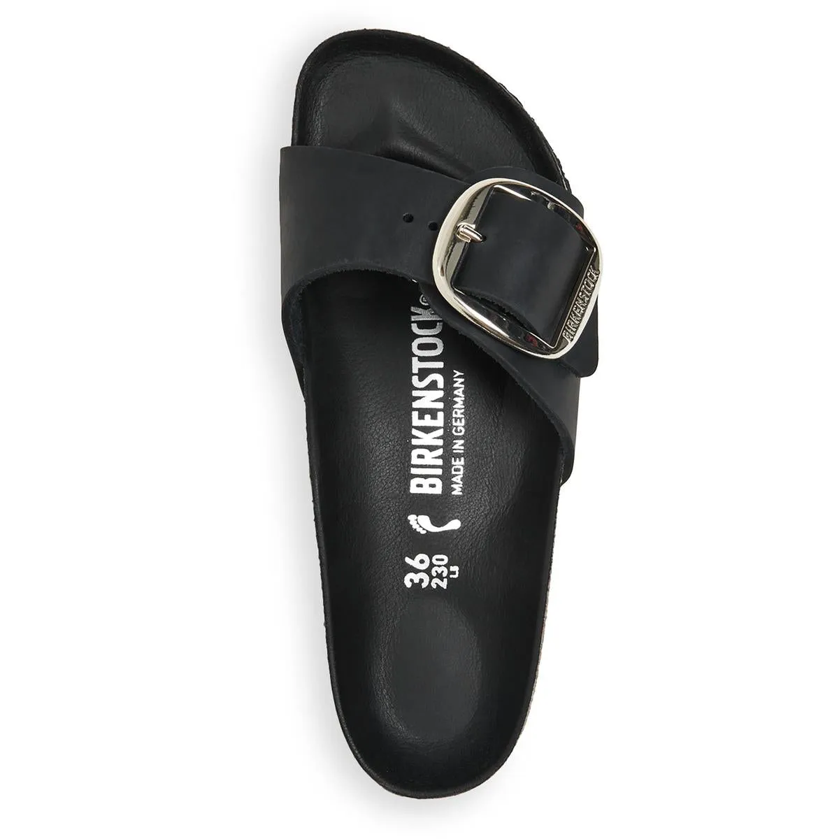 Madrid Damen Ledersandalen mit verstellbarem Riemen und großer Schnalle