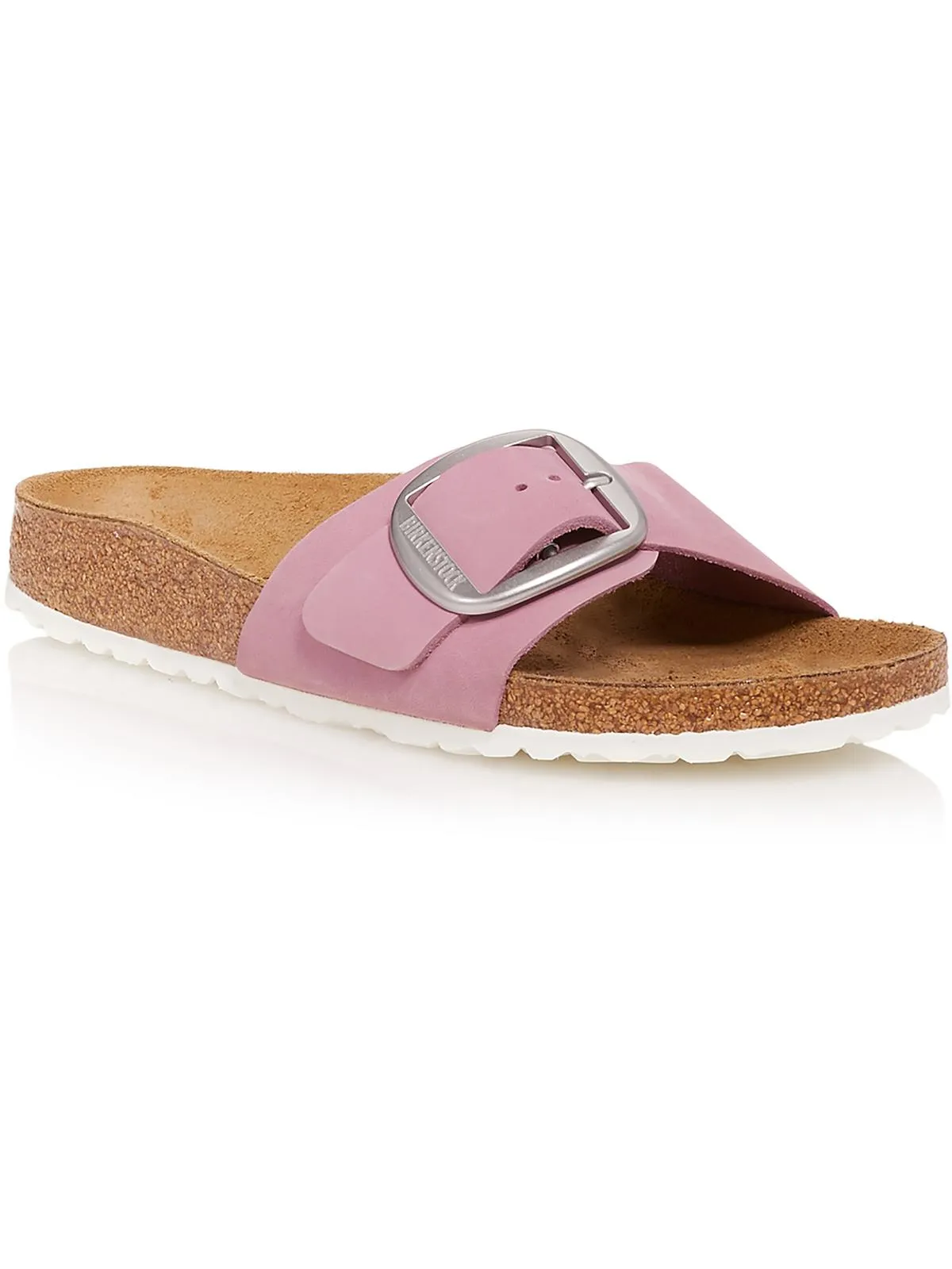 Madrid Damen Flache Riemchensandalen mit großer Schnalle aus Leder