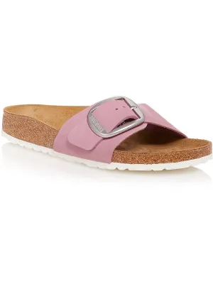 Madrid Damen Flache Riemchensandalen mit großer Schnalle aus Leder