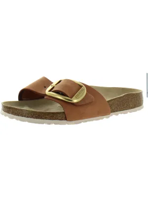 Madrid Big Buckle Damen Nubuck Schlupf-Sandalen mit Fußbett