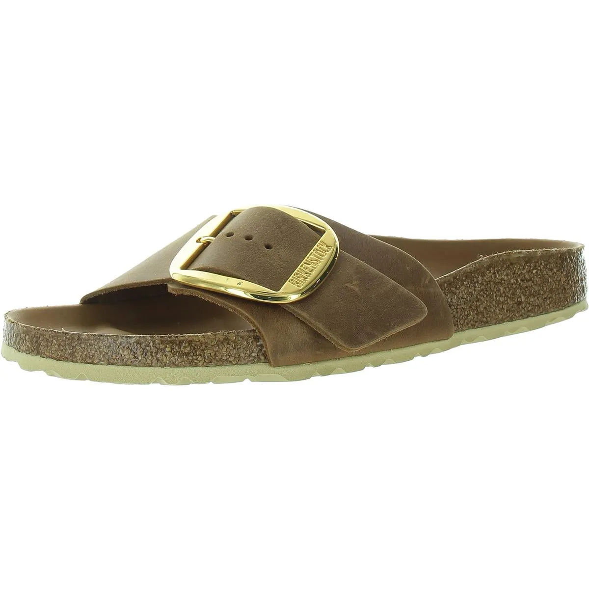 Madrid Big Buckle Damen Nubuck Schlupf-Sandalen mit Fußbett
