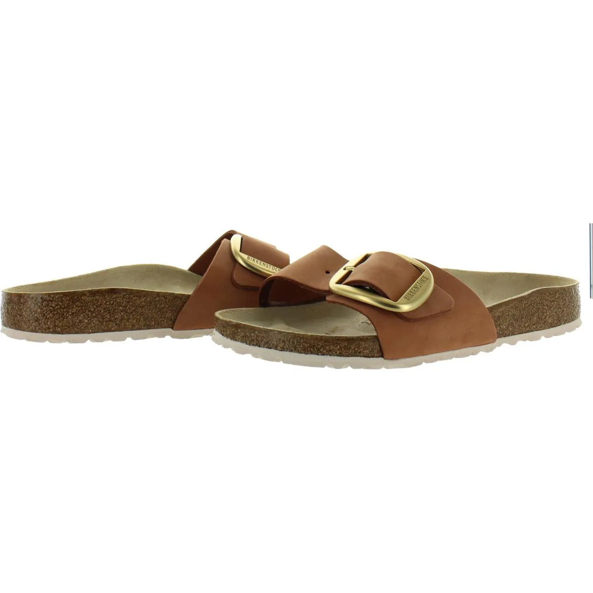 Madrid Big Buckle Damen Nubuck Schlupf-Sandalen mit Fußbett