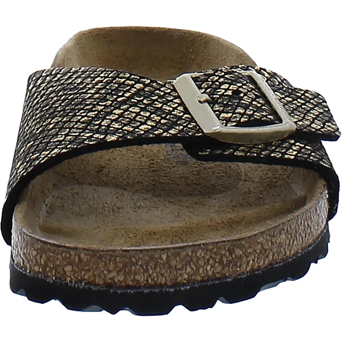 Madrid BS Damen Kunstwildleder Schlangenmuster Schlupfsandalen