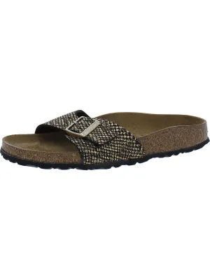 Madrid BS Damen Kunstwildleder Schlangenmuster Schlupfsandalen