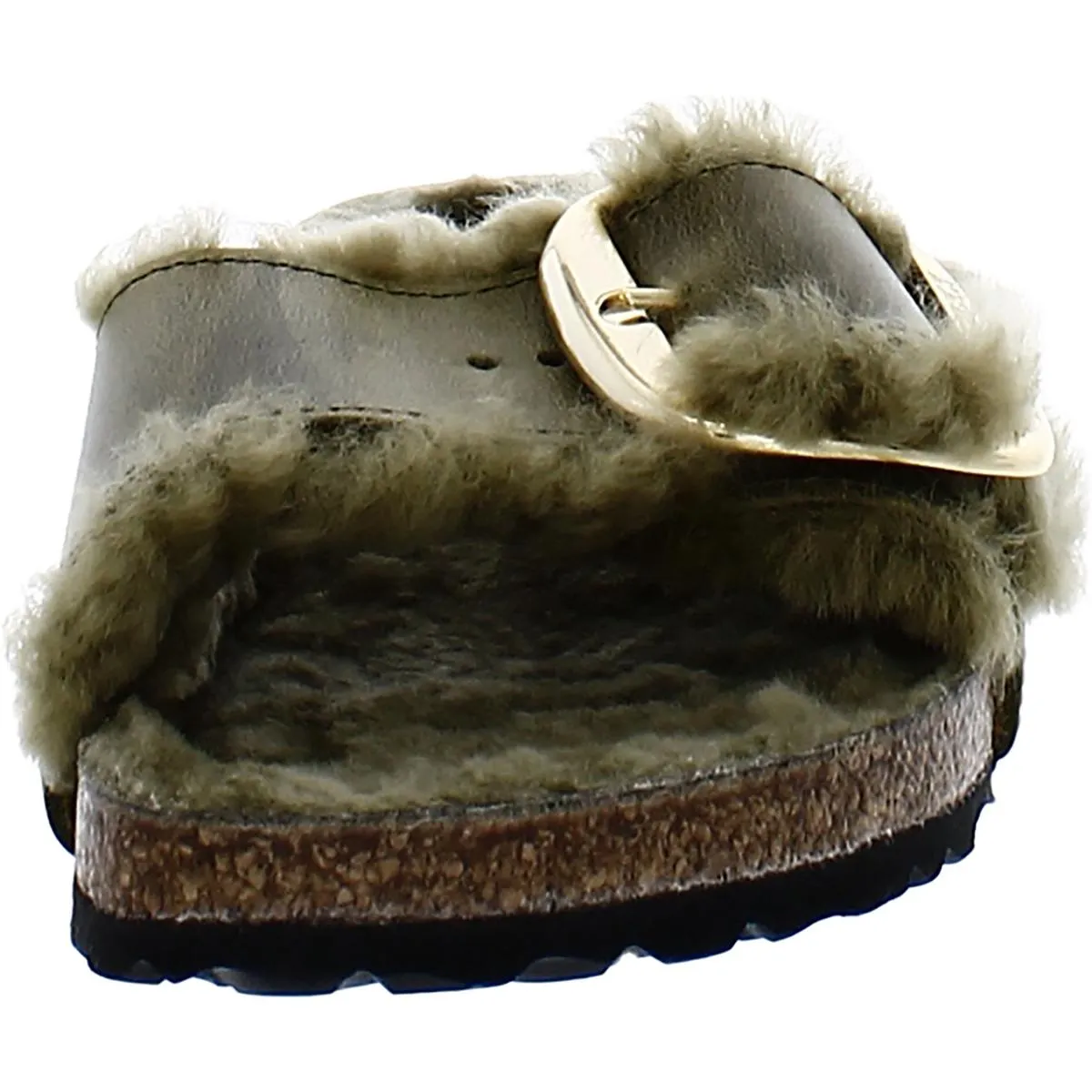 Madrid Damen Shearling Riemchensandalen mit Schnalle