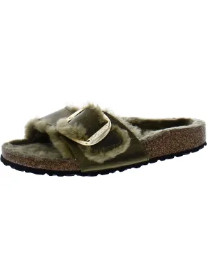 Madrid Damen Shearling Riemchensandalen mit Schnalle