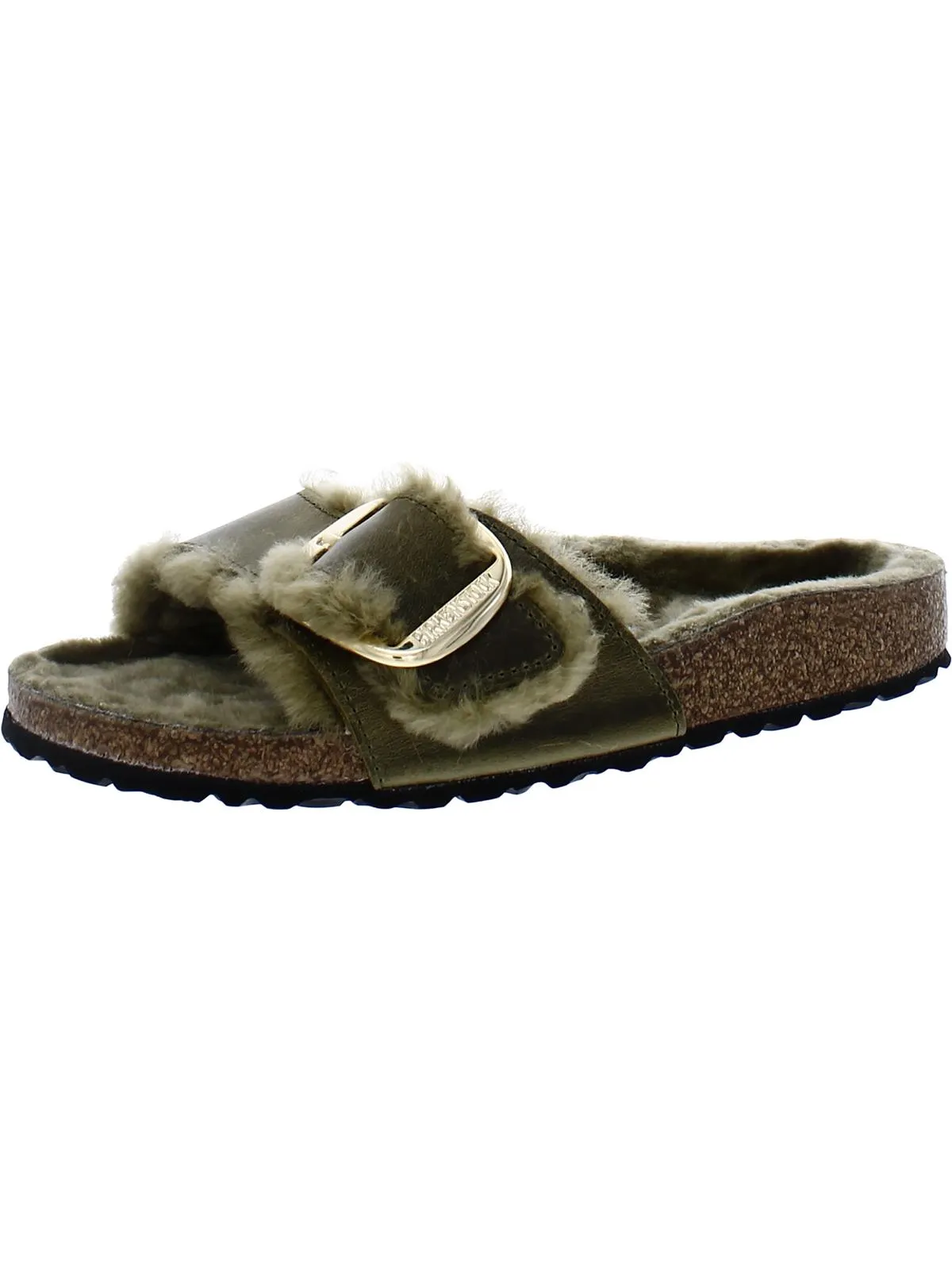 Madrid Damen Shearling Riemchensandalen mit Schnalle
