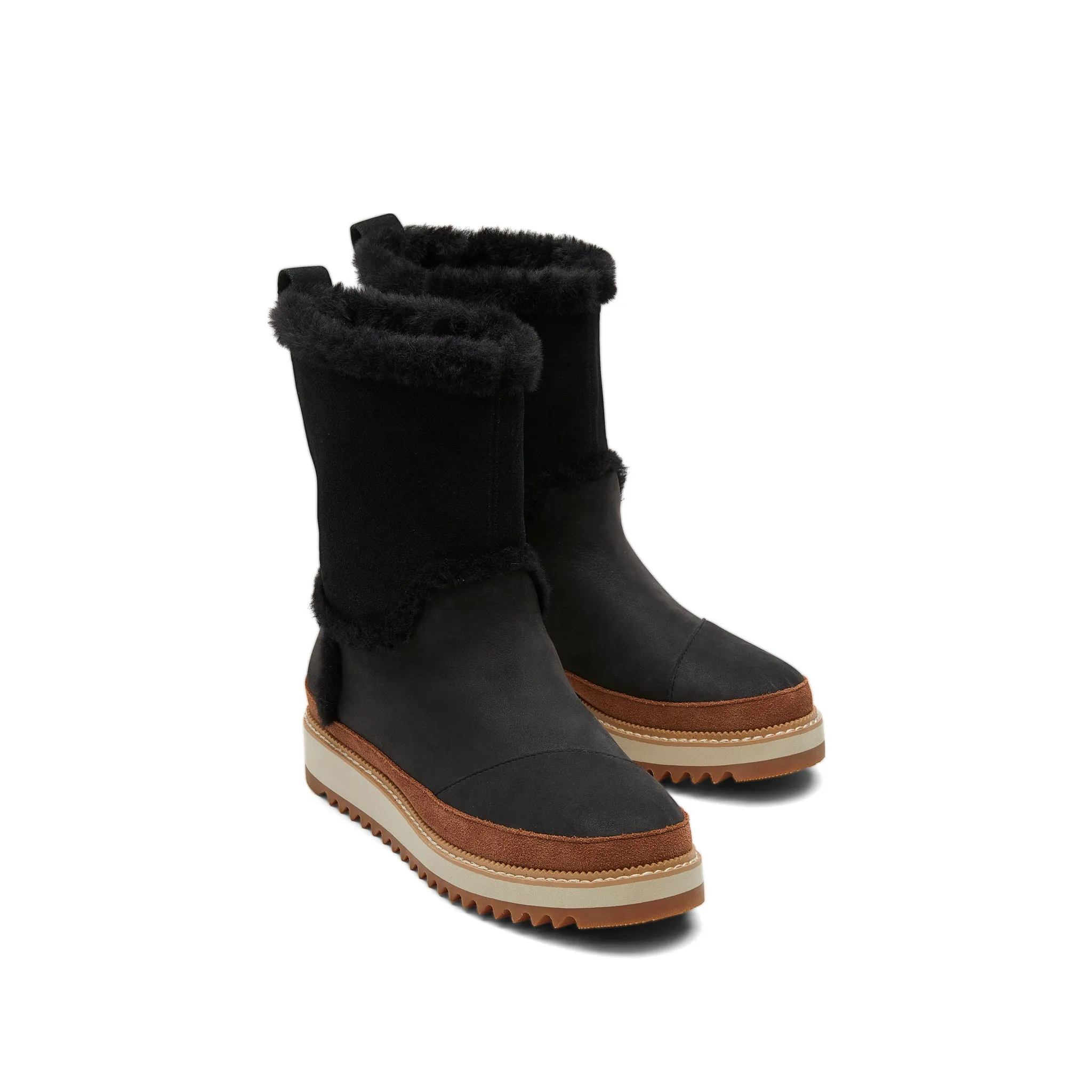 Makenna Black Kunstpelz-Stiefel