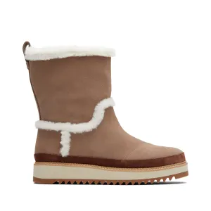 Makenna Taupe Kunstpelz-Stiefel