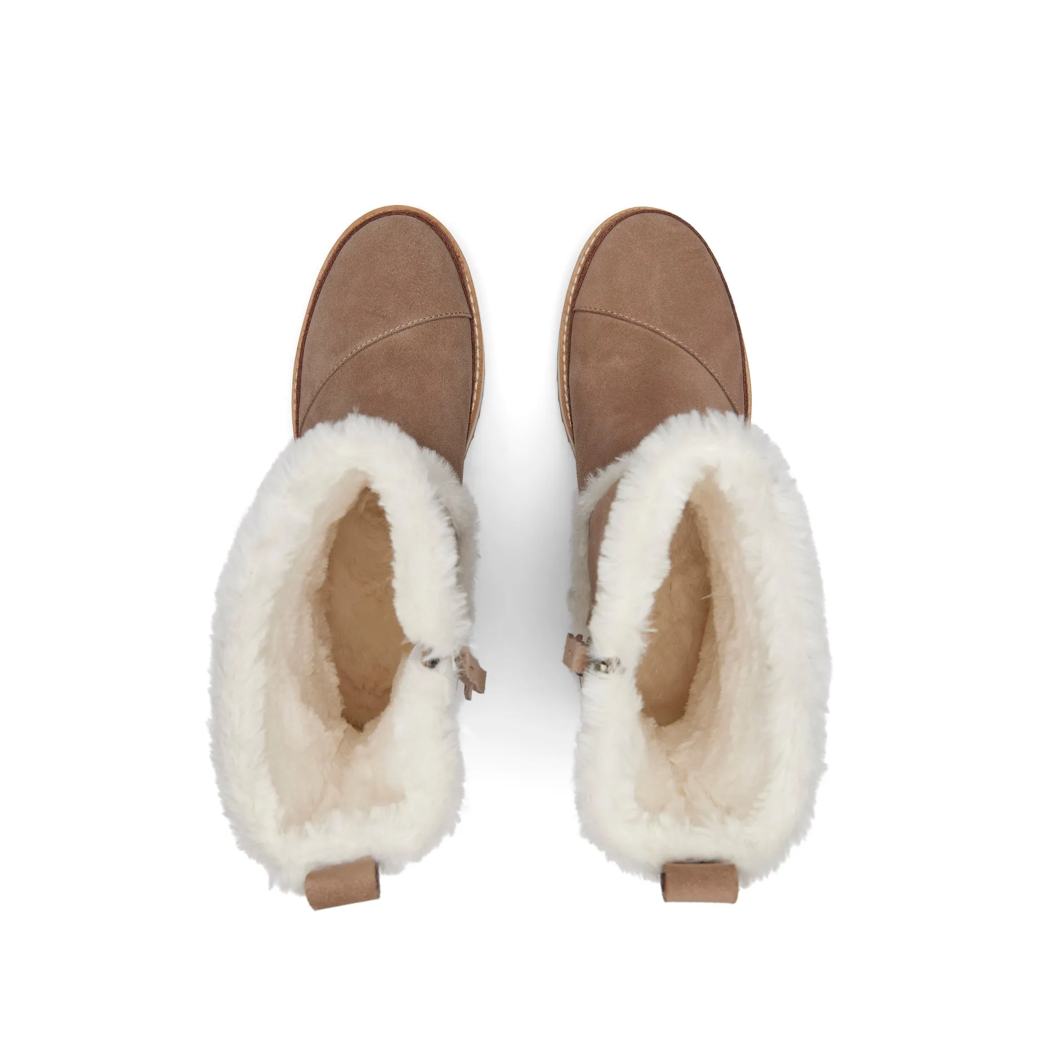 Makenna Taupe Kunstpelz-Stiefel