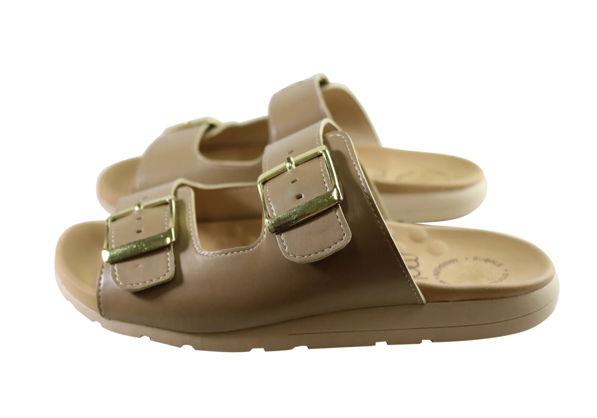 Malu Supercomfort Deim Damen Komfort Slides Sandalen Hergestellt in Brasilien Malu Supercomfort Schuhe