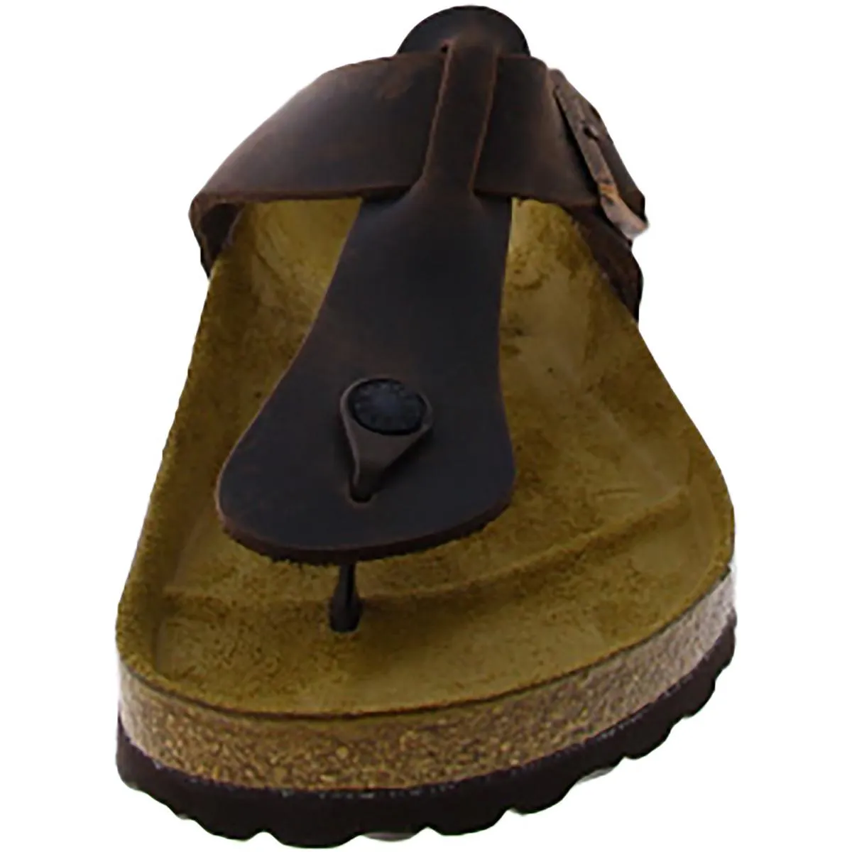 Medina Damen Leder Flachbett Sandalen