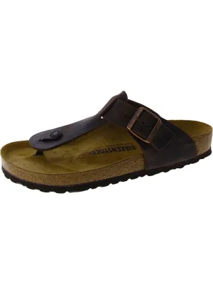 Medina Damen Leder Flachbett Sandalen