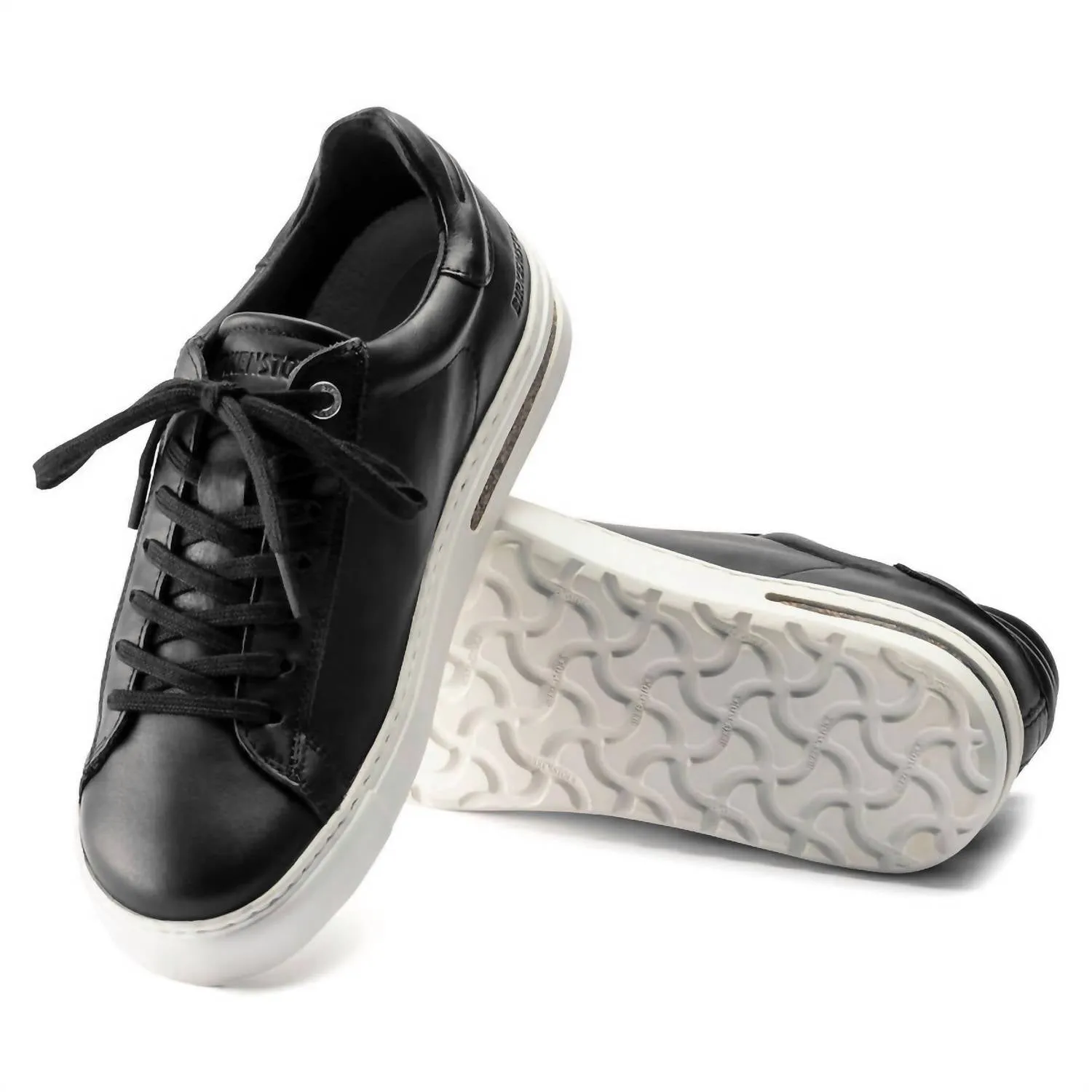 Herren Bend Low Leder-Sneakers in Schwarz