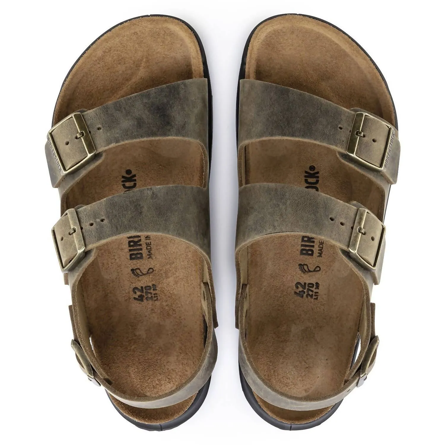 Herren Milano Crosstown Sandale in Khaki Ölleder
