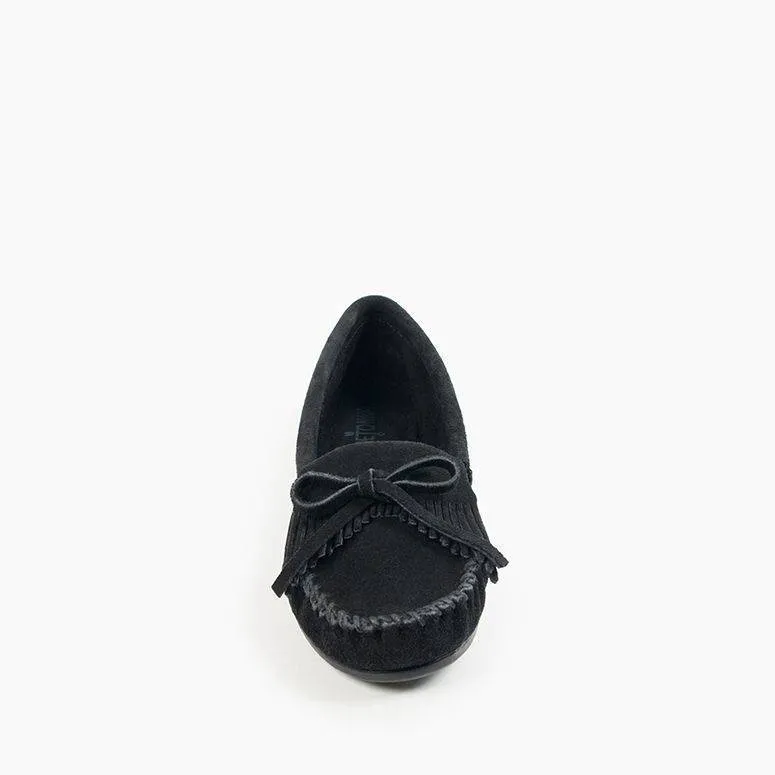 Minnetonka Damen 400 Kilty Hardsole Schwarz Wildleder