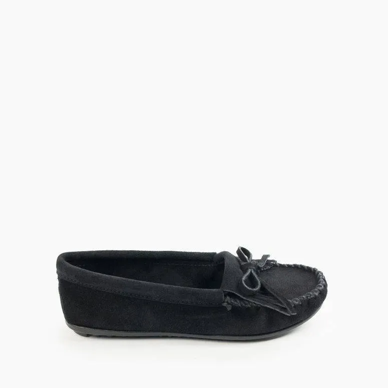 Minnetonka Damen 400 Kilty Hardsole Schwarz Wildleder