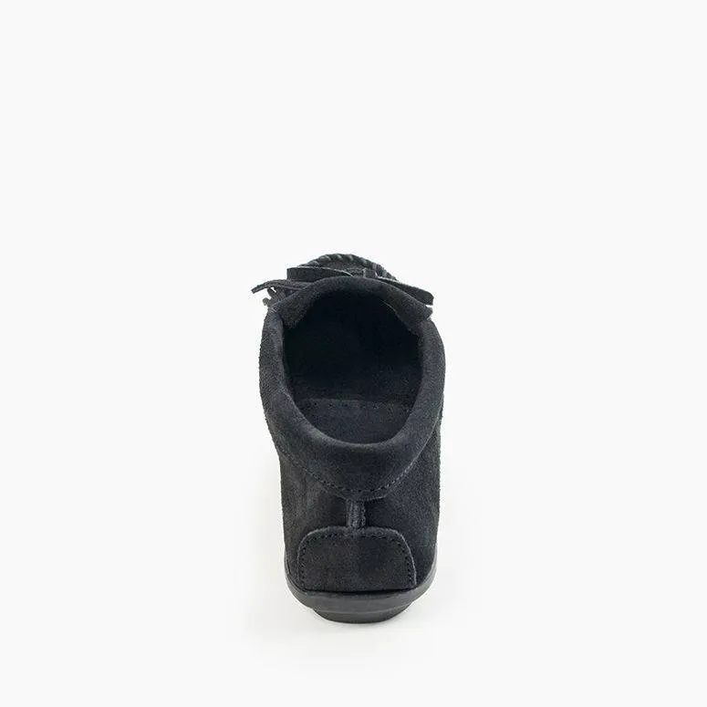 Minnetonka Damen 400 Kilty Hardsole Schwarz Wildleder