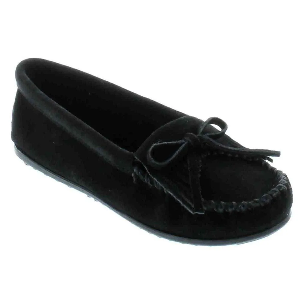 Minnetonka Damen 400 Kilty Hardsole Schwarz Wildleder