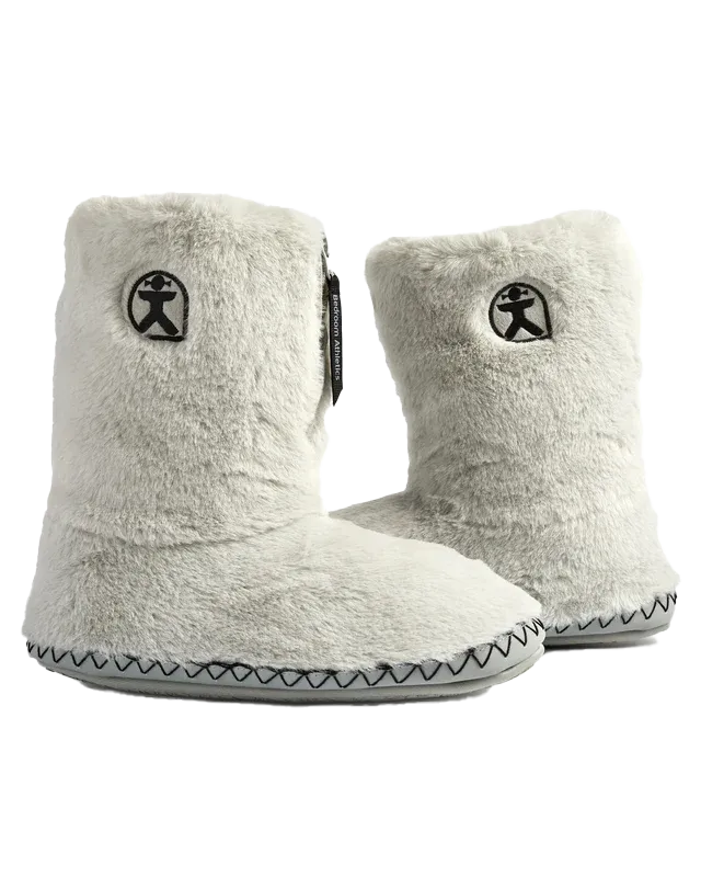 Monroe Faux-Fur Pantoffelstiefel in Grau & Anthrazit