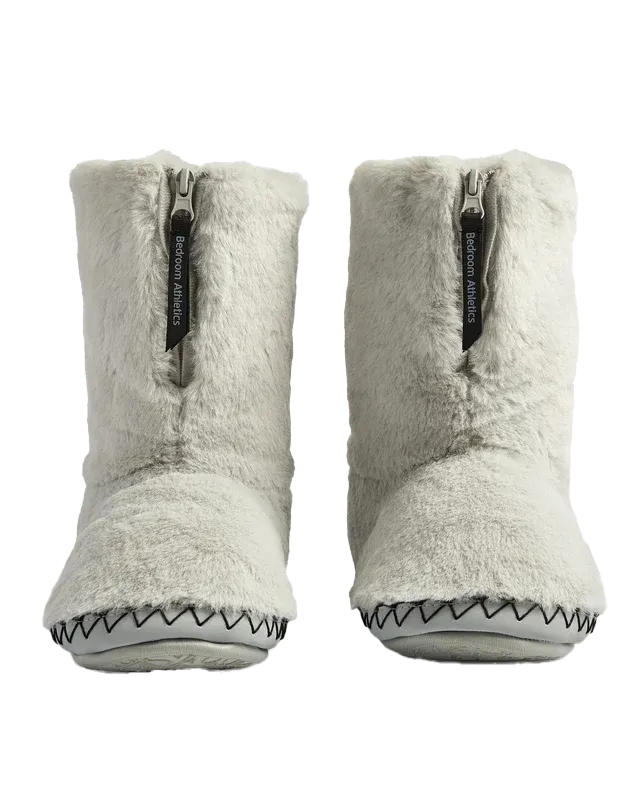Monroe Faux-Fur Pantoffelstiefel in Grau & Anthrazit