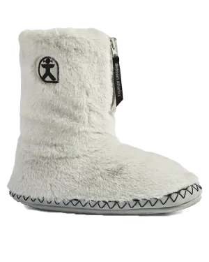 Monroe Faux-Fur Pantoffelstiefel in Grau & Anthrazit