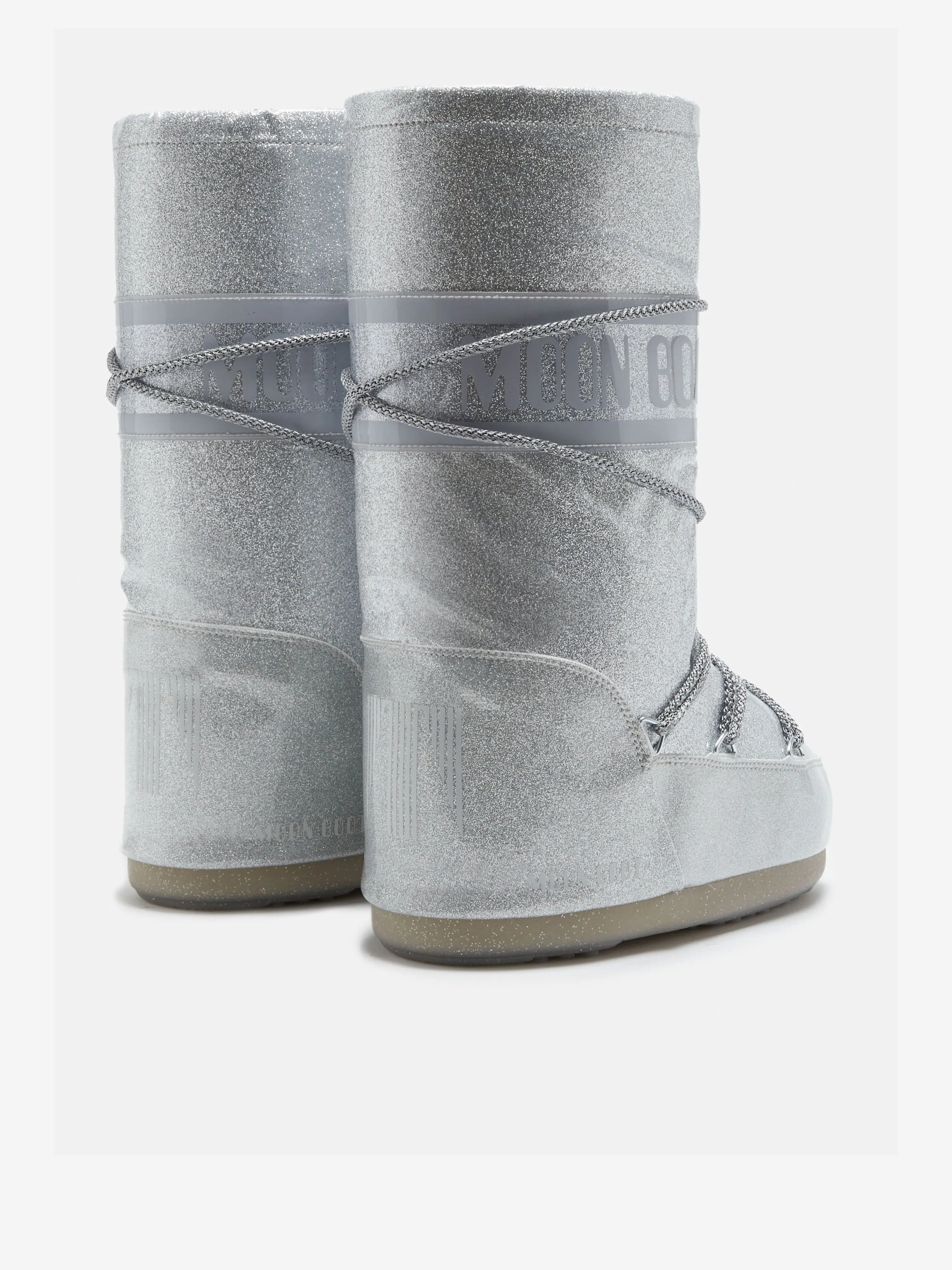 Moon Boot Kids Icon Glitzerstiefel in Silber