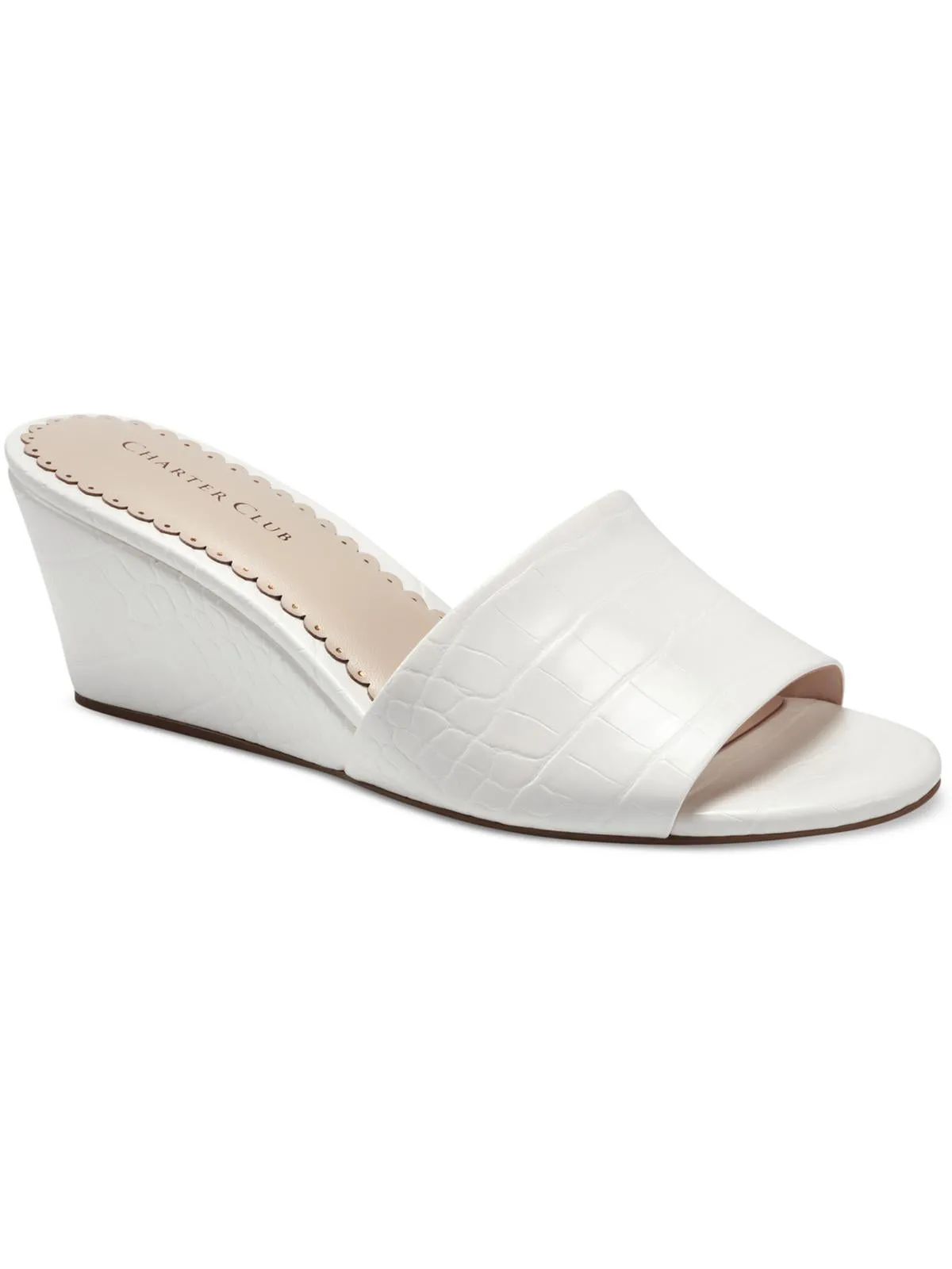 Nallahh Damen elegante Slip-On Keilabsatz Sandalen ecco Schuhe